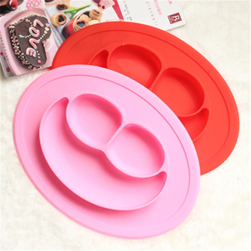 Kid Silicone Plate Antiskid Feeding Tableware Baby Food Container