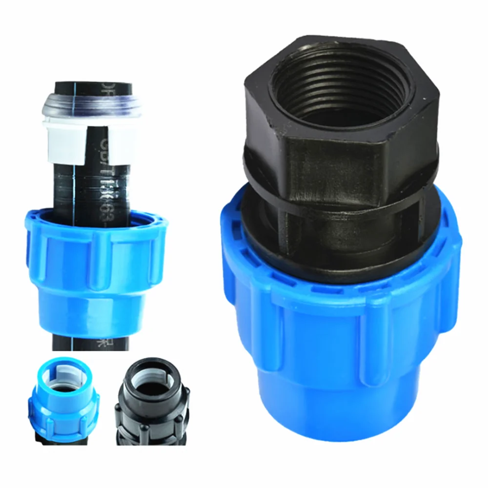 20mm-63mm 1/2"-2" BSP MDPE Plastic Compression Water Pipe Fittings Sizes 