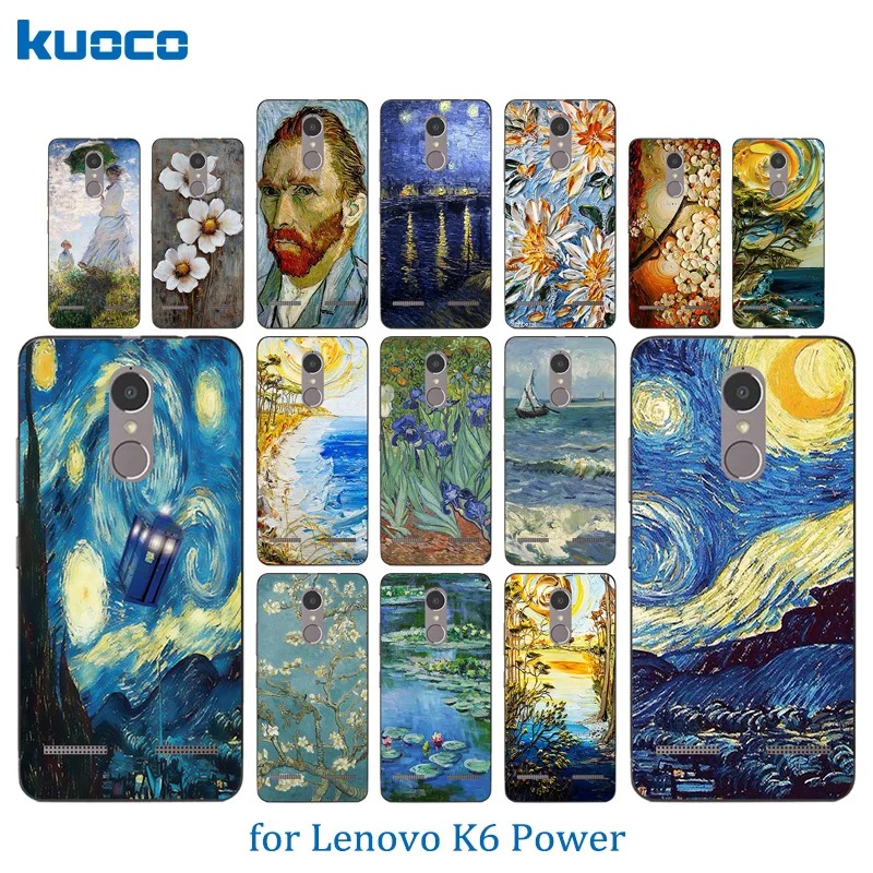 K6 чехол для Lenovo Vibe 5 0 дюймов Ван Гог узор Высокое качество мягкий TPU прозрачный