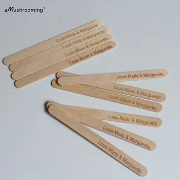 

x50 custom Party Decoration Flat Ice Cream Stick, Rice Crispy Pop Sticks, Mini Candy Apple Sticks ice cream party baptism decor