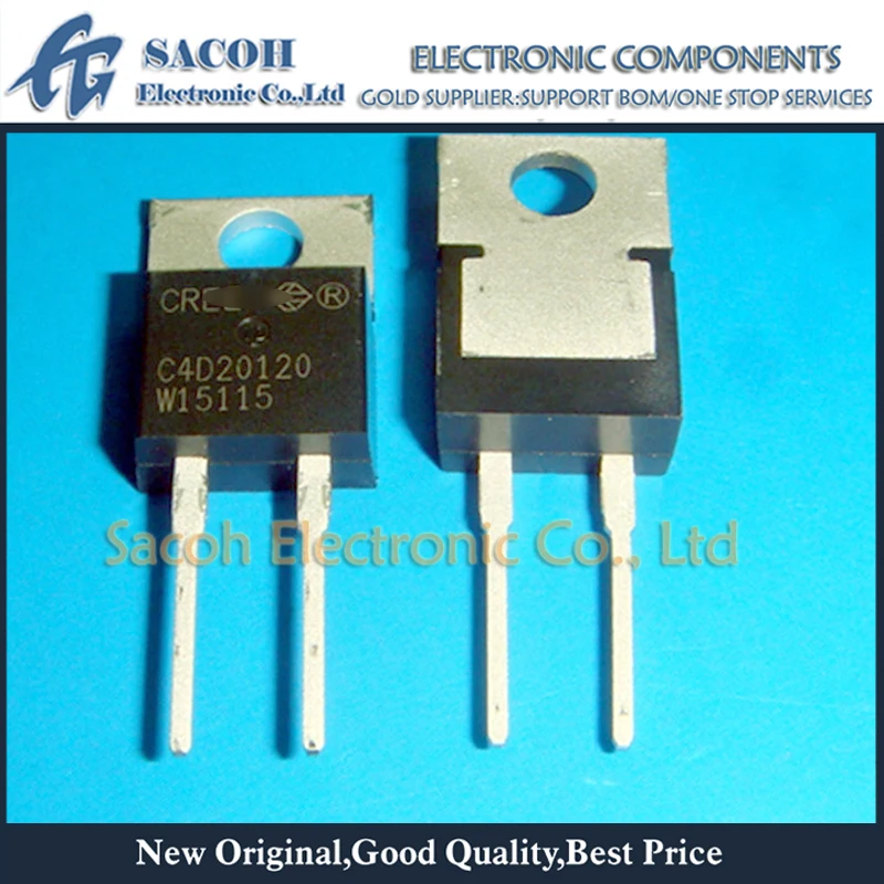 

Free Shipping 10Pcs C4D20120A C4D20120 TO-220-2 20A 1200V SiC Silicon Carbide Schottky Diode
