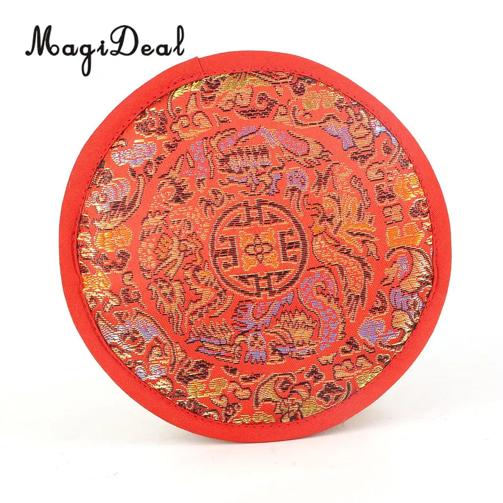Nepal Embroidery Fabric Dining Table Mat Coasters Singing Bowl Pad Tea
