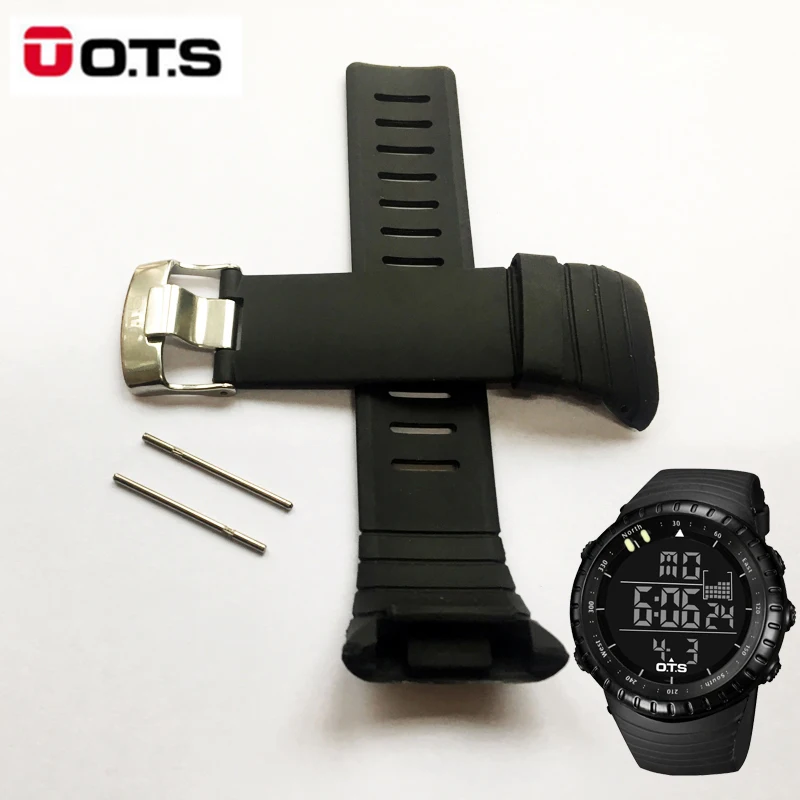 OTS 7005 Waterproof TPU Silicone Rubber Core Watch Spare Strap 210MM