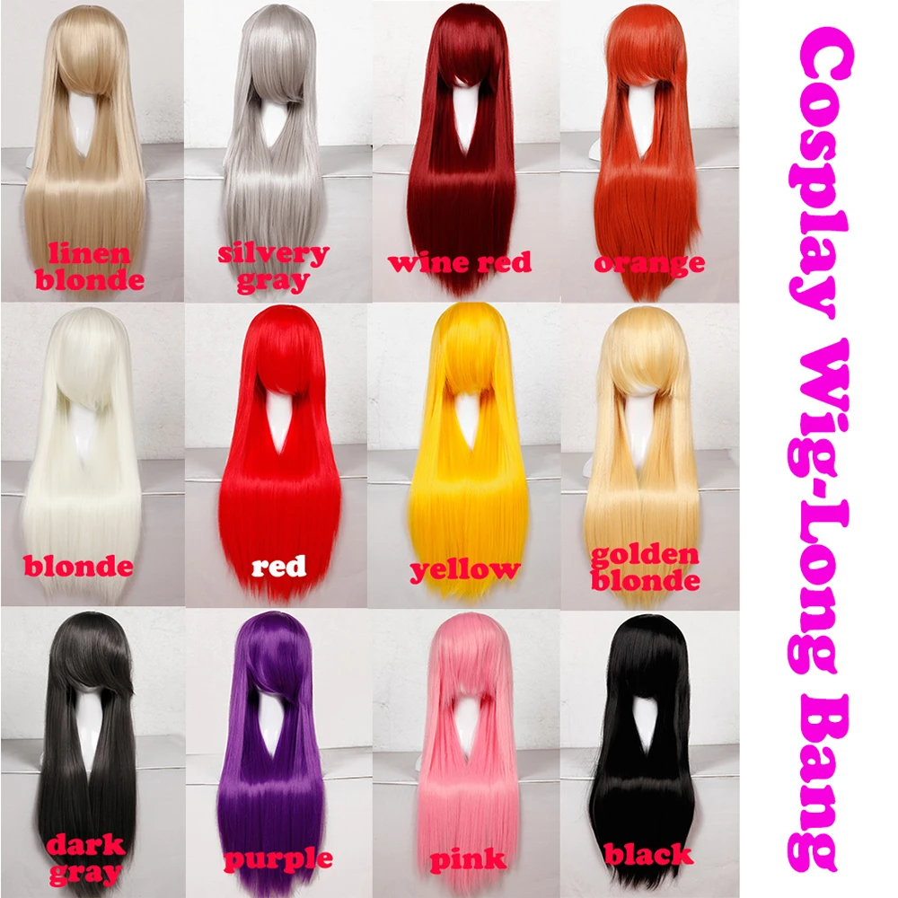 S-noilite 80cm 32 pulgadas peluca larga recta resistente al calor pelo sintético Cosplay pelucas rojo púrpura rosa negro S-noilite 80cm 32 pulgadas peluca larga recta resistente al calor pelo sintético Cosplay pelucas rojo púrpura rosa negro