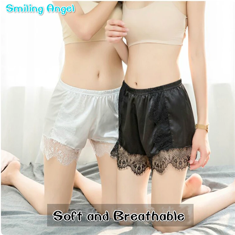 

Sweet Sexy Lolita Fashion Women Elasticity Satin Knickers Panties Lace Bow Cute Safety Shorts Bloomers Pumpkin Style For Girls