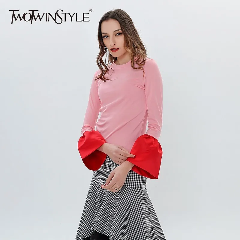 Женская футболка TWOTWINSTYLE белая с длинным рукавом|t-shirt for women|female t-shirtlong sleeve t-shirt |