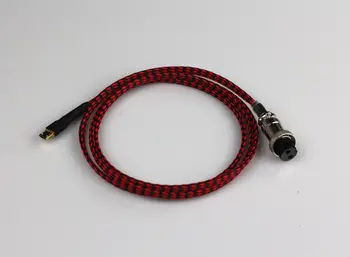 

ZEROZONE 1.2M Teflon copper plated silver DC cable GX16-2P to Micro USB plug L4-22