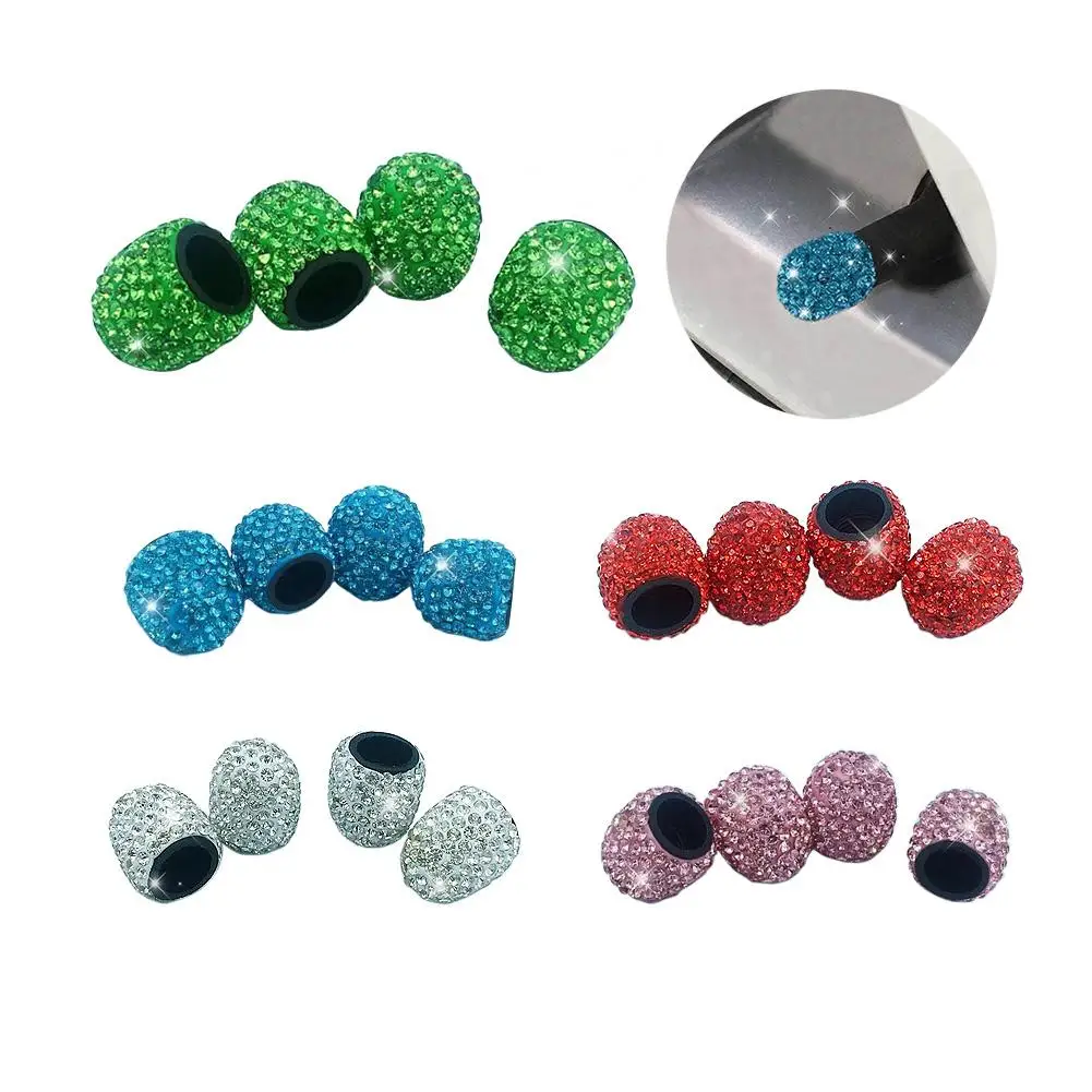 

Innovative Valve Cap Rhinestone Embedded Modified Valve Core Cap Universal Gas Valve Cap 13mmx15mm