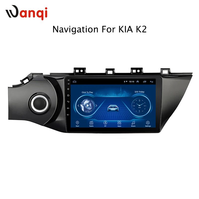 

Hot sale 10.1inch Android 8.1 2.5D Tempered HD Touchscreen Radio for KIA Rio3 K2 2017 with Bluetooth USB WIFI support SWC