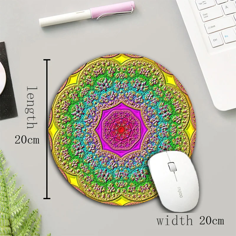 KULIAI New Round Mouse Pad Rubber Non-slip Washable Durable Portable Desktop Computer Pc Mousepad DIY Game Gaming Player Mat KULIAI New Round Mouse Pad Rubber Non-slip Washable Durable Portable Desktop Computer Pc Mousepad DIY Game Gaming Player Mat