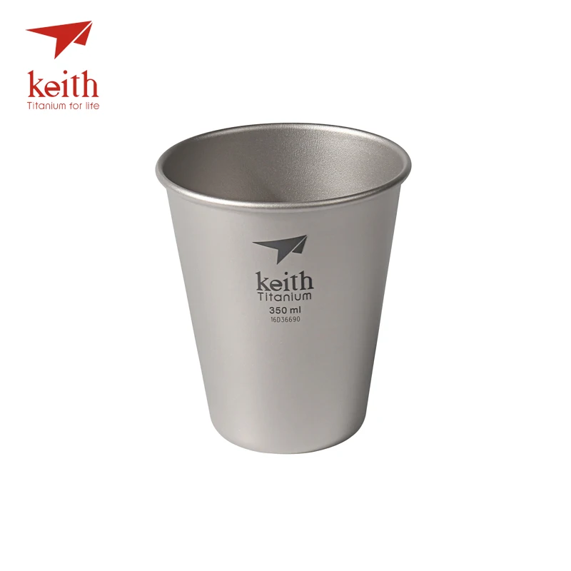 Keith Pure titanium пивные кружки, посуда для напитков, окрашенный, титановый, кофейные чашки, Ультралегкая кружка для путешествий, 350 мл, 450 мл, 40 г, 45 г