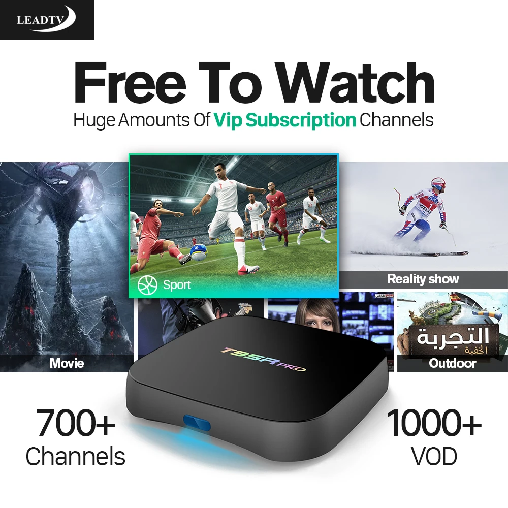 

Dalletektv S912 Octa Core Android 6.0 TV Box 2G/8G 2.4GHz Wifi Set Top Box 700 Arabic Europe French IPTV Channels Smart TV Box