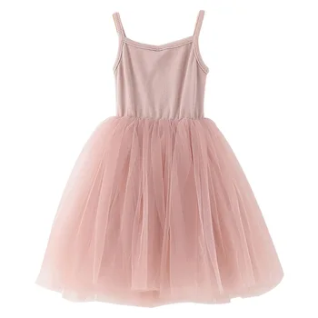 

Summer Girls Sling Dresses 2019 Baby 12 18 Month Infant Knit Mesh Vest Ballet Tutu Dress Toddler Girl 1st Birthday Party Vestido