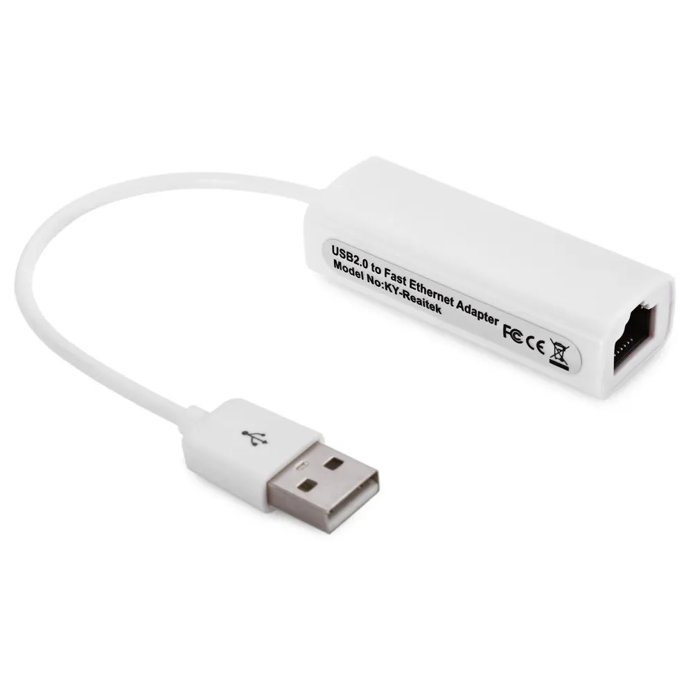 New USB2.0 RJ45 Adapter White USB To Ethernet RJ45 Network Card Lan Adapter