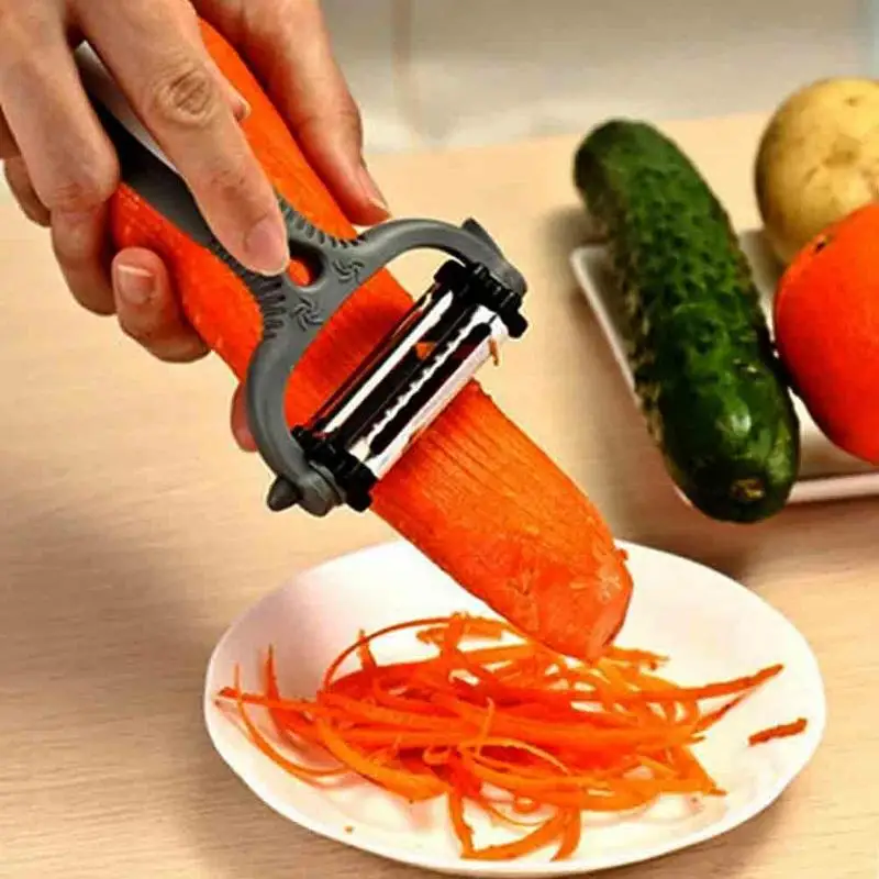 

Vegetable Fruit Potato Carrot Peeler Grater Multifunctional 360 Rotary Degree Kitchen Gadget Tools Turnip Melon Slicer