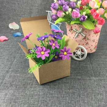 

50pcs/lot 9*9*6cm Brown Carton Kraft Box, Gift Packing Boxes, Soap Packaging, Storage Item Aircraft box