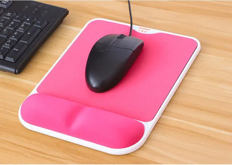Ergonomic Wrist Rest Mouse Pad With Memory Foam + Textile Cloth Fabric