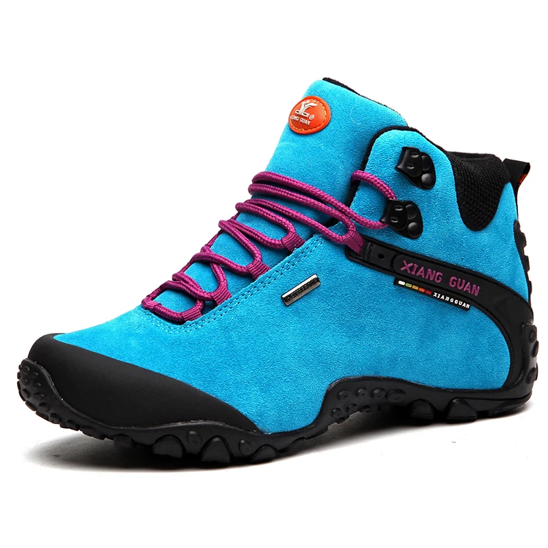 New Womens High top Lace up Outdoor Suede Trekking Bootss Waterproof