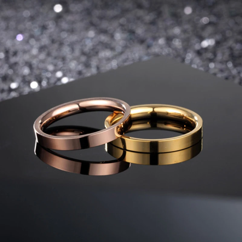 4 шт женские модные разноцветные кольца, качественные полированные кольца из нержавеющей стали для свадьбы, помолвки, вечерние кольца для женщин