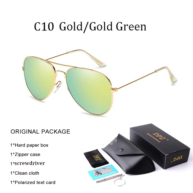 DPZ брендовые Классические поляризованные солнцезащитные очки для женщин и мужчин 60 мм G15 солнцезащитные очки для вождения UV400 Gafas 3026 - Цвет линз: C10