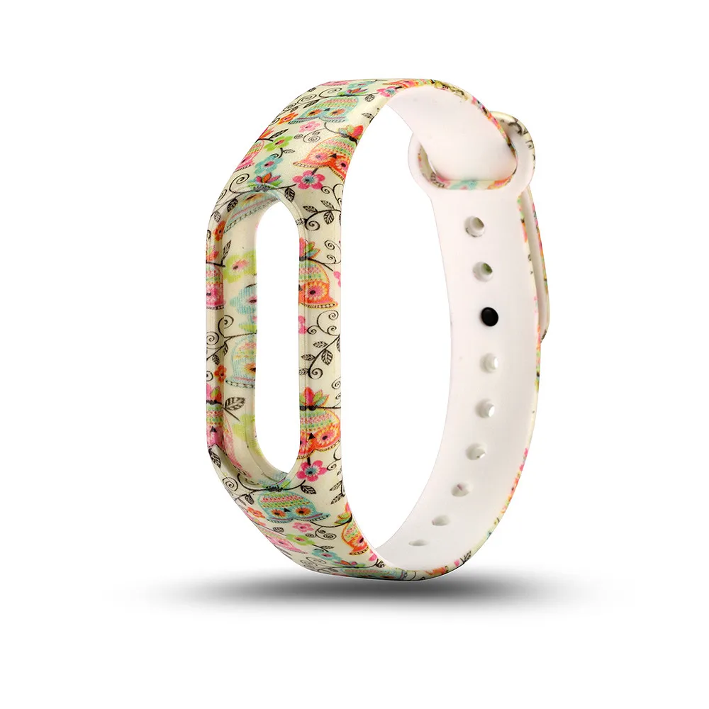 

New Pattern Silicon Strap WristBand Bracelet Replacement For XIAOMI MI Band 2 6A23 Drop Shipping