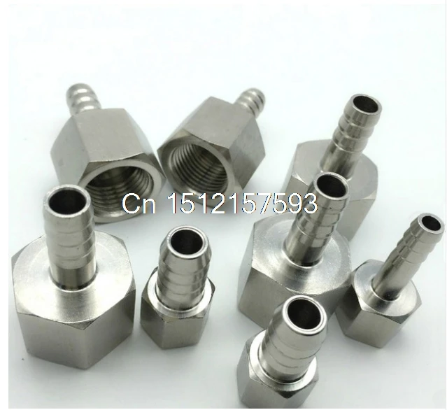 

1/2"BSP Female Thread Pipe Fittings x 8 MM Barb Hose Tail Connector Joint Pipe Stainless Steel SS304 connector Fittings