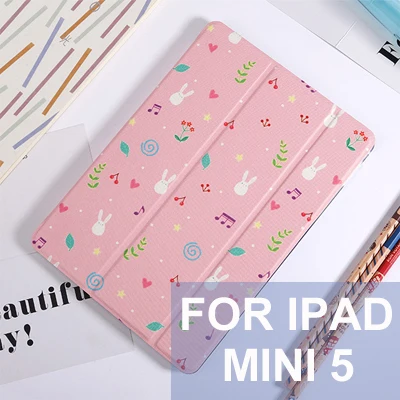 Чехол для планшета с милым кроликом из мультфильма для Mini 5, новинка, iPad 9,7, Air 1, 2, чехол с подставкой, анти-капля, для iPad 2, Mini, 1, 2, 3, 4, чехол - Цвет: C1 for iPad mini 5