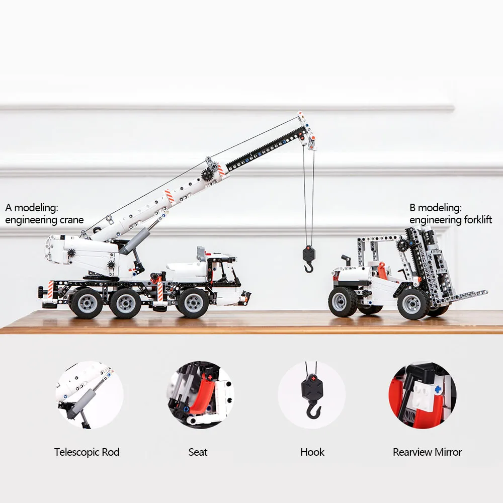 Xiao mi tu строительные блоки инженерный кран грузовик mi блоки подарок для ребенка интеллектуальные игрушки Мульти инженерный кран