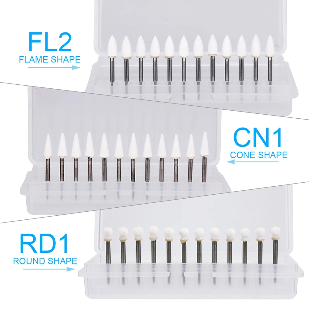 36 шт. стоматологические пламя& конус& круглый белый камень полировка FG боры FL2 CN1 RD1 Бур подходит высокоскоростной наконечник 1,6 мм стоматологический инструменты