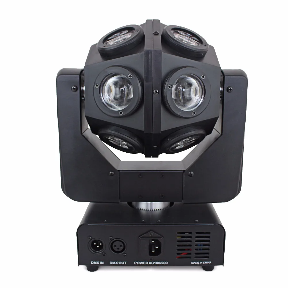 

4Pcs/Lot LED Moving Head Lights 12Pcs Lamp Beads 10W RGBW 4 In 1 Pocket Beam Unlimited Rotation Stage DJ Party Light Equipment