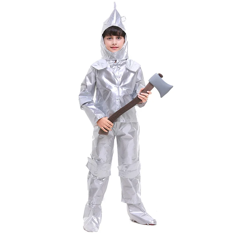 Umorden Family Wizard of Oz Tin Man Cosplay Costumes for Men Boys Girls Halloween Purim Carnival Party Mardi Gras Costume