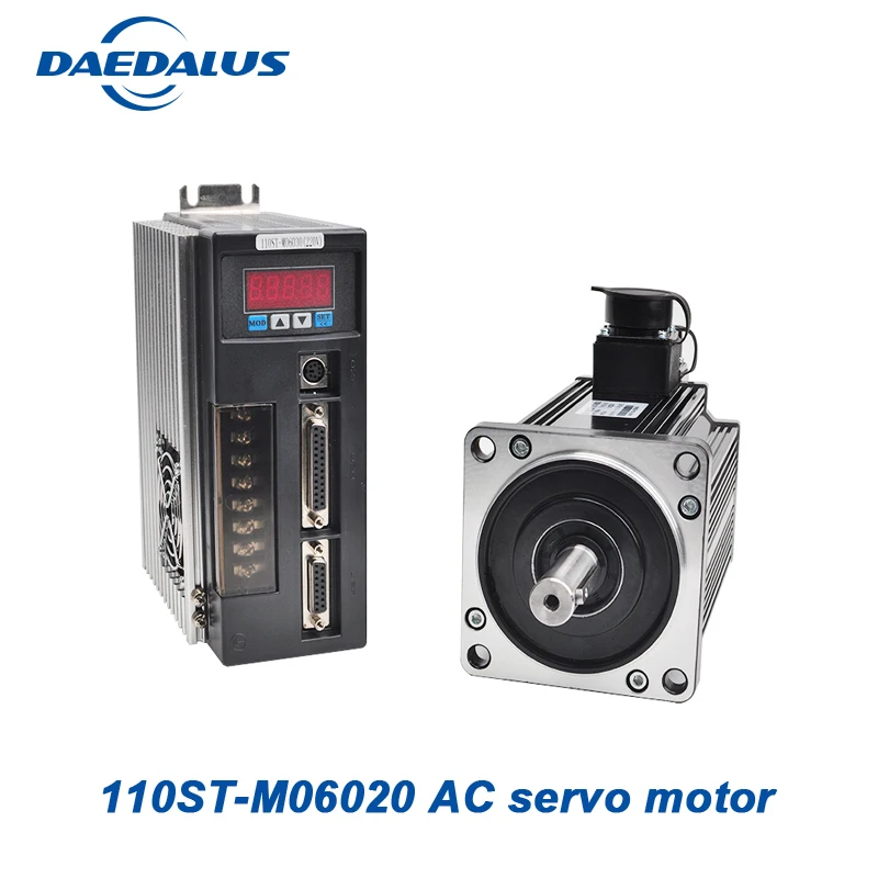 

Servo motor 110ST-M06020 Single-phase servomotor cnc 1.2KW AC Servo motor 6N.M servomor for motor speed control