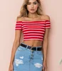 Off shoulder Sexy Striped Top 4