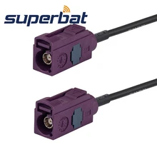 Superbat Fakra "D" Прямой разъем типа "Джек" к Fakra D Jack прямой косичка RG174 15 см