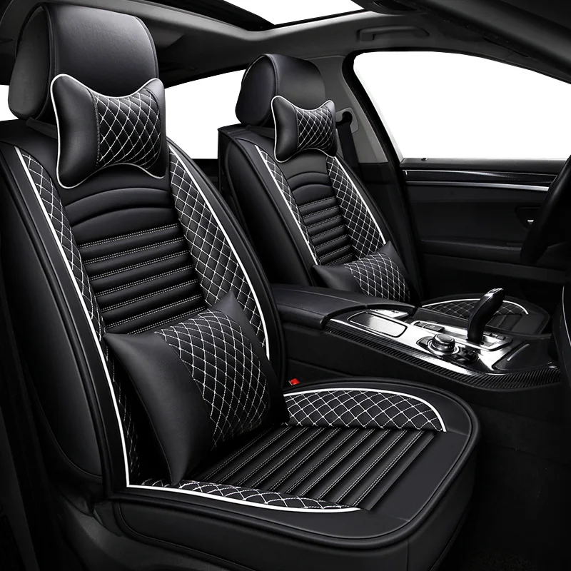 

(Front+Rear) PU Leather auto universal car seat covers for Chevrolet all models Malibu Cruze Captiva TRAX LOVA SAIL car sticker