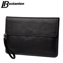 BOSTANTEN Lange Kuh Echtes Leder Männer Brieftaschen Luxus Marke Haspe Männer Handtasche der Großen Kapazität Male Geldbeutelgeldbörse Telefon Armband