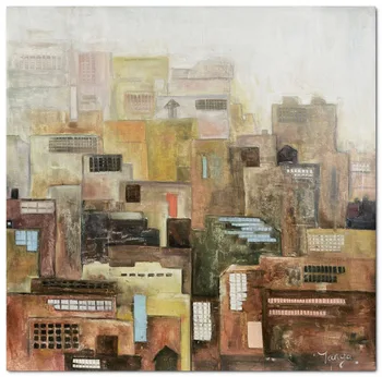 

City Landscape Abstract Oil Painting modern wall painting hotel Home decor wall art prints on canvas wall painting office Home