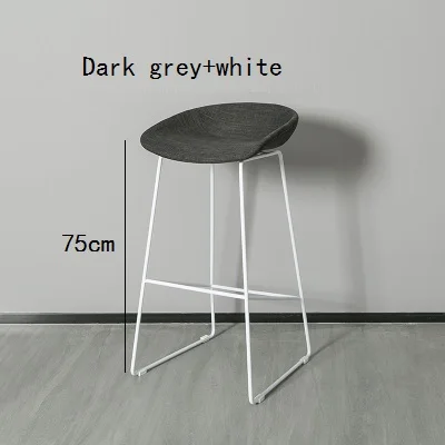 Модный дизайн, пластиковый и Металлический Стальной барный стул, барный стул, современное сидение, высота 65 см, 75 см, кухонный стул, тканевые художественные стулья для еды - Цвет: Темный хаки