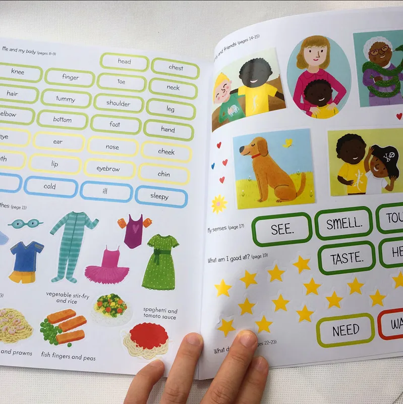 4 шт детская многоразовая наклейка для книг, для детей, для детей, книга для чтения истории на английском языке, размер А4 для дошкольников, для раннего обучения, для путешествий, для чтения