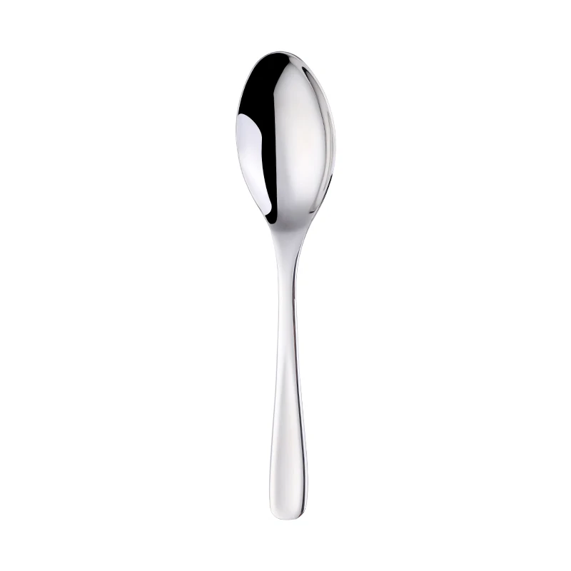 Красочные 18/8 нержавеющая сталь радуга столовые приборы большой размеры длинная ручка для сервировки салата ложка/вилы/дуршлаг салатницы Кухня Посуда - Цвет: 1 silver spoon
