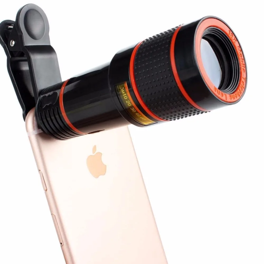 Объектив камеры мобильного телефона телескоп 12X зум телеобъектив с универсальным зажимом внешние линзы для iPhone samsung и смартфона