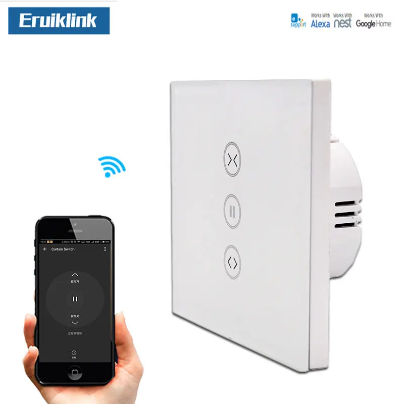 

Tuya EU US WiFi Curtain Switch Module for Roller Shutter Blind Motor Smart Life APP Voice Controlled Works Google Home Alexa