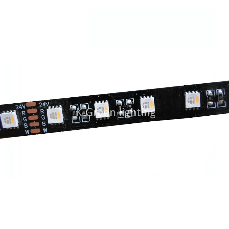 

5mX New arrival 24V input RGBW flexible LED strip 5050smd 60LED/m 5m/Roll BLACK PCB free shipping