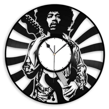 

Modern Design Wall Clock Jimmy Hendrick Clocks 3D Stickers Vinyl Record Wall Watch Home Decor Silent 12 inch