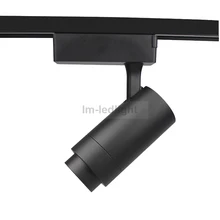 Настраиваемый зум 4 провода 3 фазы светодиодный железнодорожных путей светильники 30W с аппликацией «сердце» белого и черного цвета налобный фонарь светодиодный спот binario 10 шт