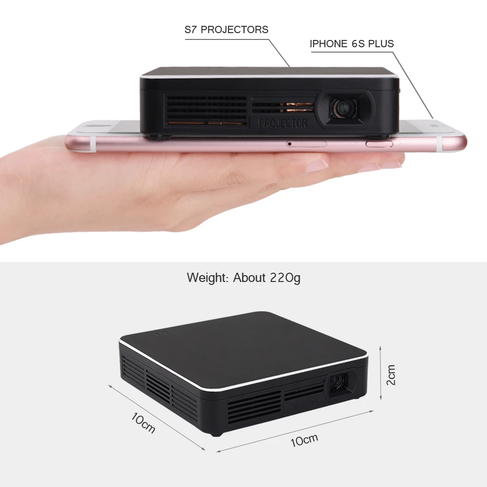 Карманный проектор Touyinger S7 DLP с USB зеркальным отображением портативный для