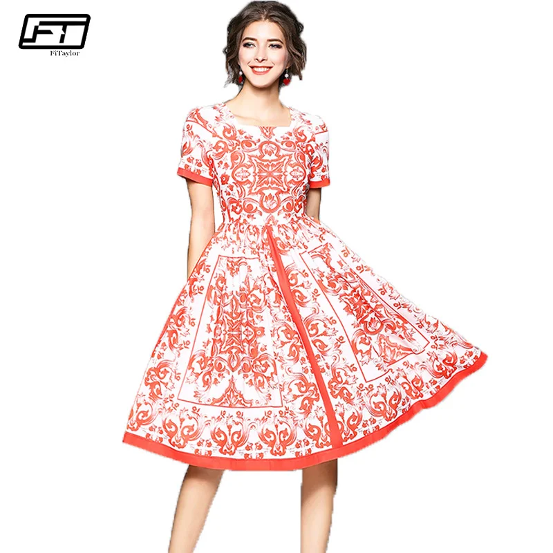 Fitaylor Summer font b Print b font font b Floral b font Vintage font b Women
