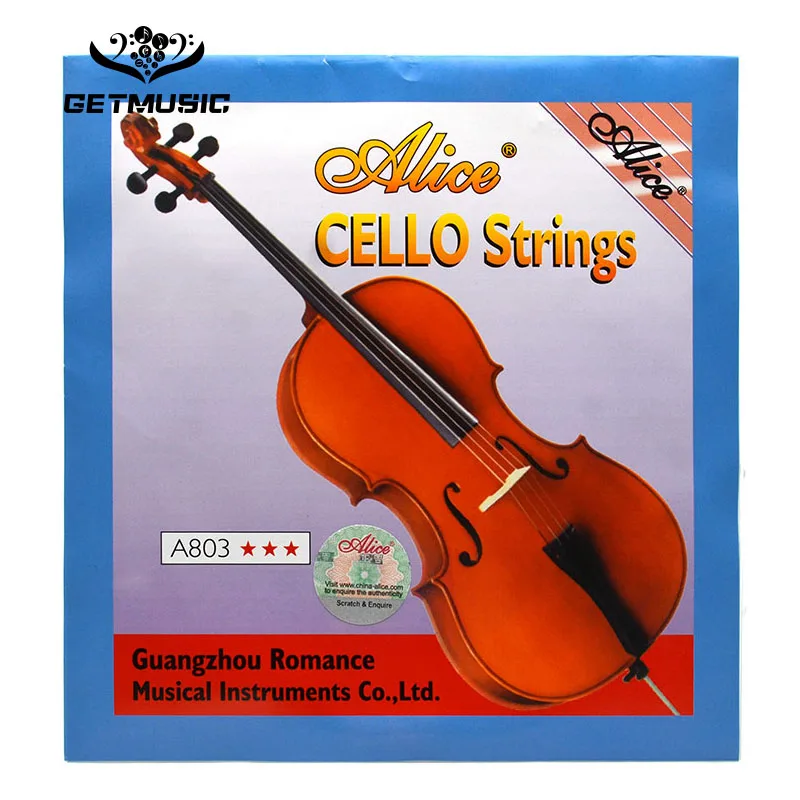 

Alice A803 Cello Strings Steel Core Nickel Silver Wound 1st-4th Strings