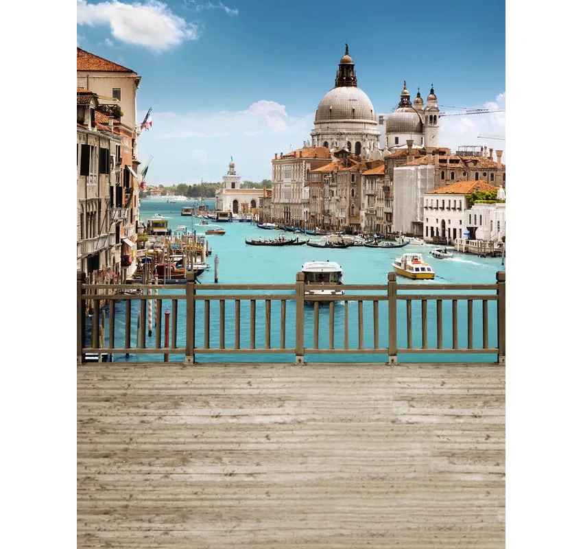 Sea port castle photography backdrops wedding background