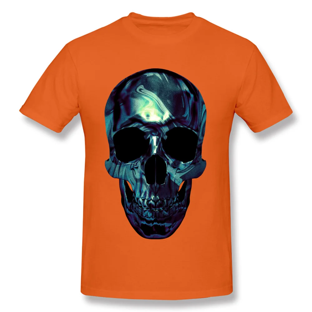 Skull 3 Cotton Tshirts for Men Short Sleeve Design Tops Shirts Hip Hop Summer Fall Crew Neck Tee Shirts Hip hop Skull 3 orange